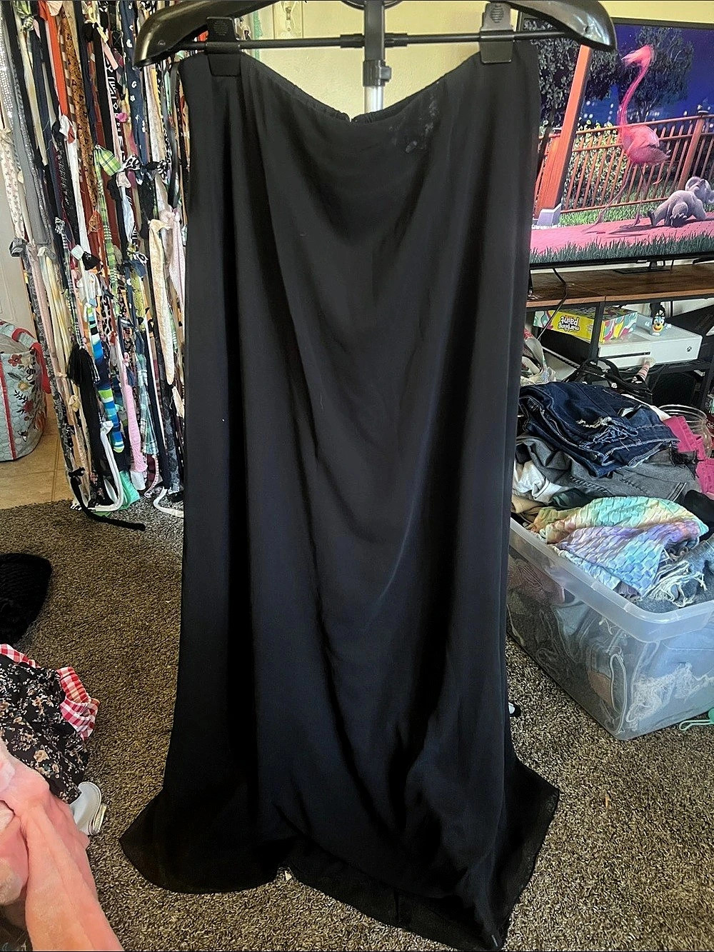 Alex Evenings Black Maxi Skirt Size XL
